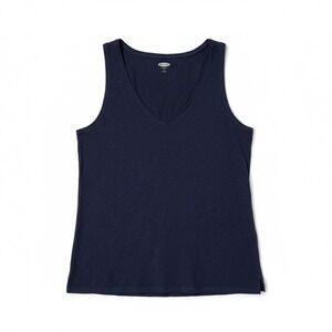 Old Navy Women's Navy Blue V Neck Tank Top Everyday Wear Tall Size L